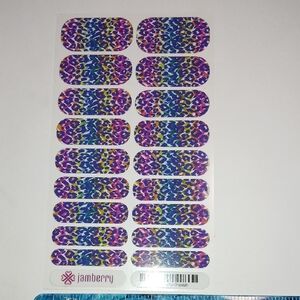 Jamberry Rainbow A553 Funky Cheetah Nail Wraps